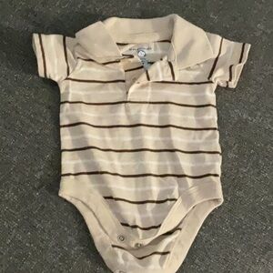 Garanimals Cream and Brown Polo Shirt